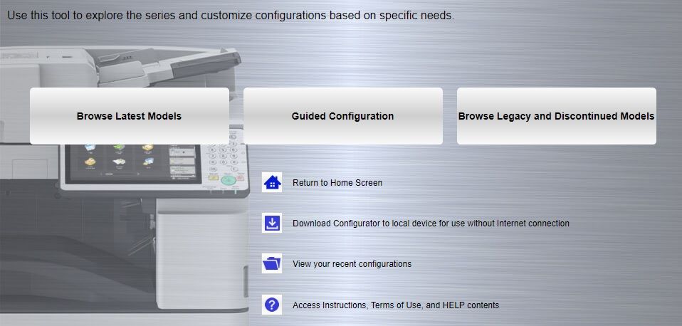 Simply Configure Your copier, Your Way and Checkout