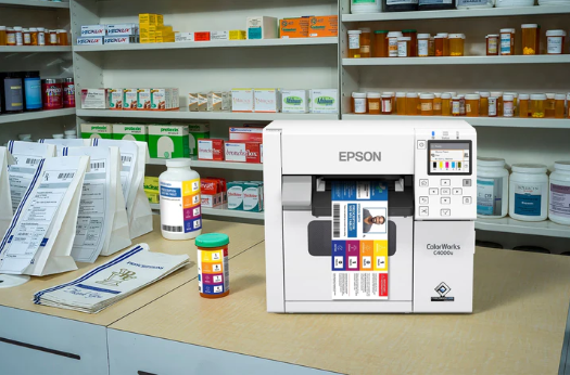 Epson ColorWorks C4000 {GLOSS} (CW C4000 C31CK03A9991) Pharmacy COLOR LABEL PRINTER
