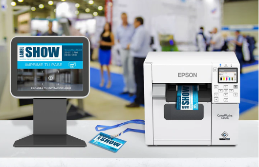Trade Shows use Epson ColorWorks C4000 {GLOSS} (CW C4000 C31CK03A9991) COLOR LABEL PRINTER