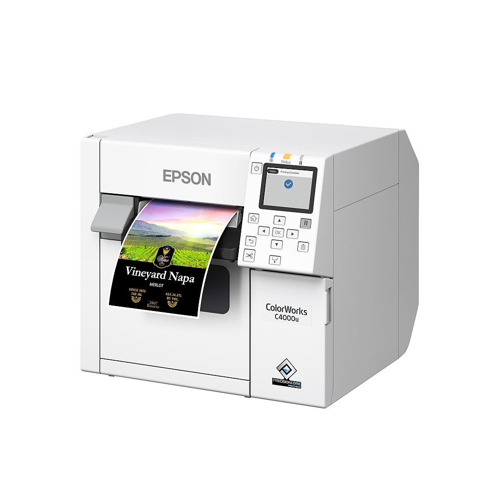 Epson ColorWorks C4000 {Matte} (CW C4000 C31CK03A9981) Color Label Printer