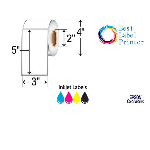 3" x 5" Epson ColorWorks Media Premium Matte Labels (C3500/C4000 Series) (2"CORE/4"OD)