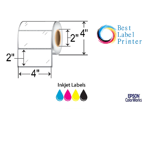 [C35GD001] 4" x 2" Epson ColorWorks Media High Gloss Labels (C3500/C4000 Series) (2"CORE/4"OD)