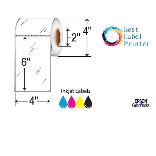 [C35GD003] 4" x 6" Epson ColorWorks Media High Gloss Labels (C3500/C4000 Series) (2"CORE/4"OD)