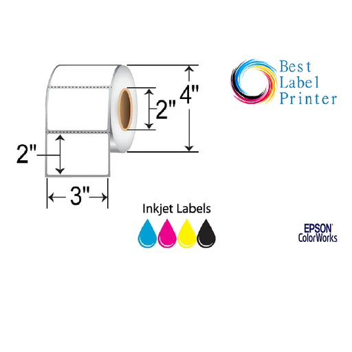 3" x 2" Epson ColorWorks Media High Gloss Labels (C3500/C4000 Series) (2"CORE/4"OD)