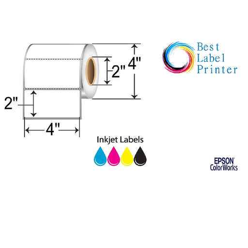 [C35CD001] 4" x 2" Epson ColorWorks Media Durable Matte Synthetie Labels (C3500/C4000 Series) (2"CORE/4"OD)